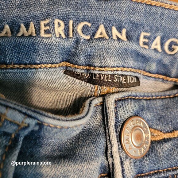 American Eagle Jeans 2 S Jegging Hi Rise Next Level Stretch Medium Light Wash - Picture 4 of 12